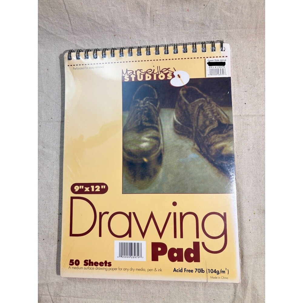 Marseilles Studios Drawing Pad 9"x12" 50 sheets 70lb Acid Free sealed REA DESC